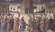 Sandro Botticelli Pietro Perugino,Consigning the Keys oil on canvas